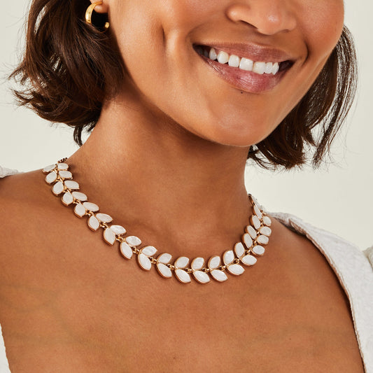 Pearl Leaf Necklace
