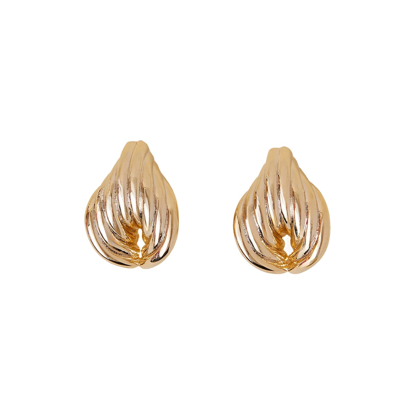 14k Real Gold Plated Tapered Stud