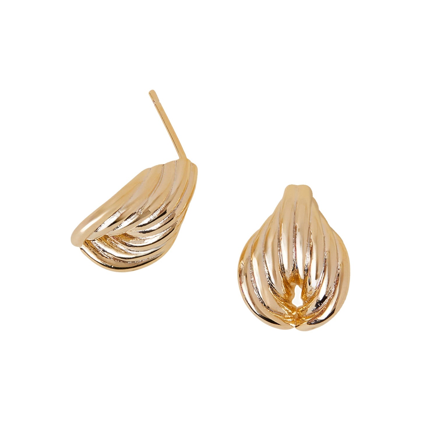 14k Real Gold Plated Tapered Stud