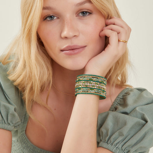 Wide Beaded Cuff