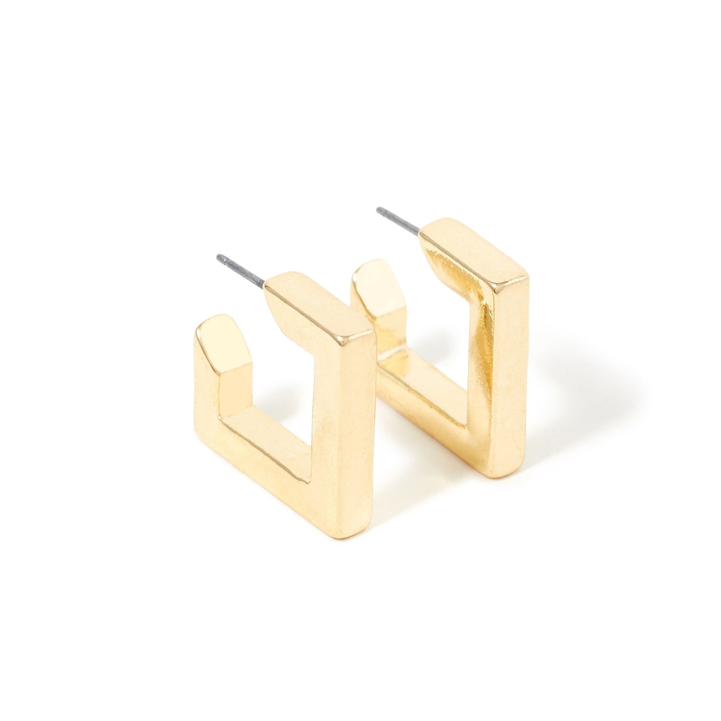 London Women's Gold Reconnected Angular Hoop Earring