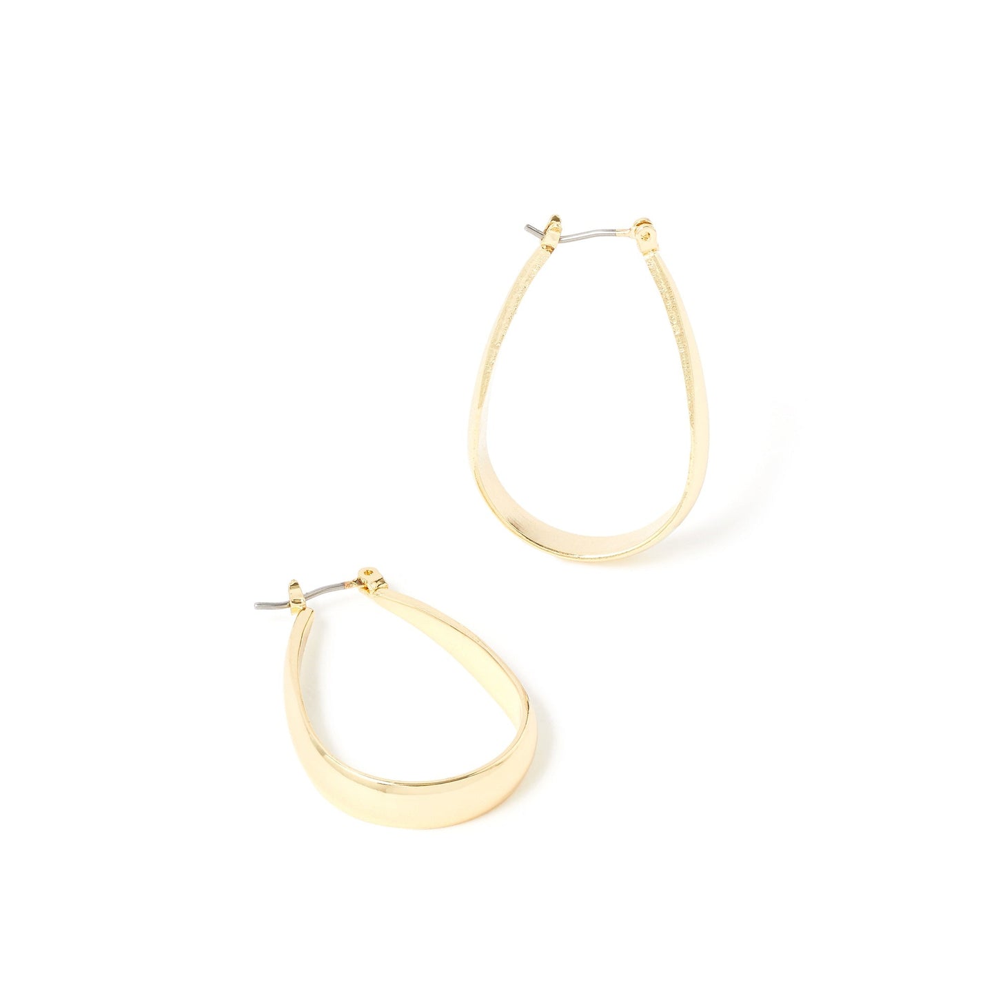 London Women's Gold Berry Blush Oval Long Hoop Earring
