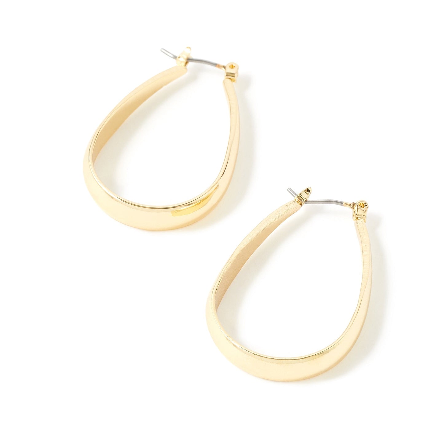 London Women's Gold Berry Blush Oval Long Hoop Earring