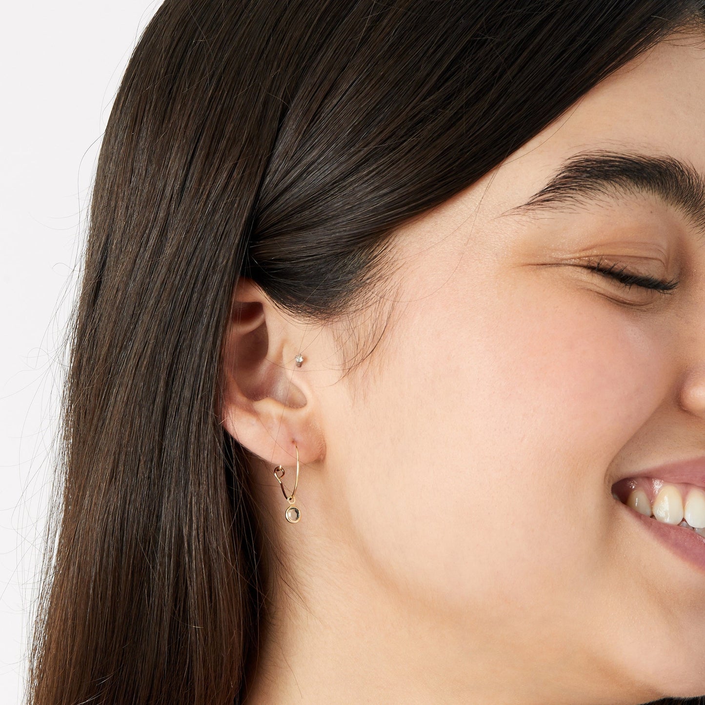 London Women's 3 X Colour Gems Hoop Earring Pack