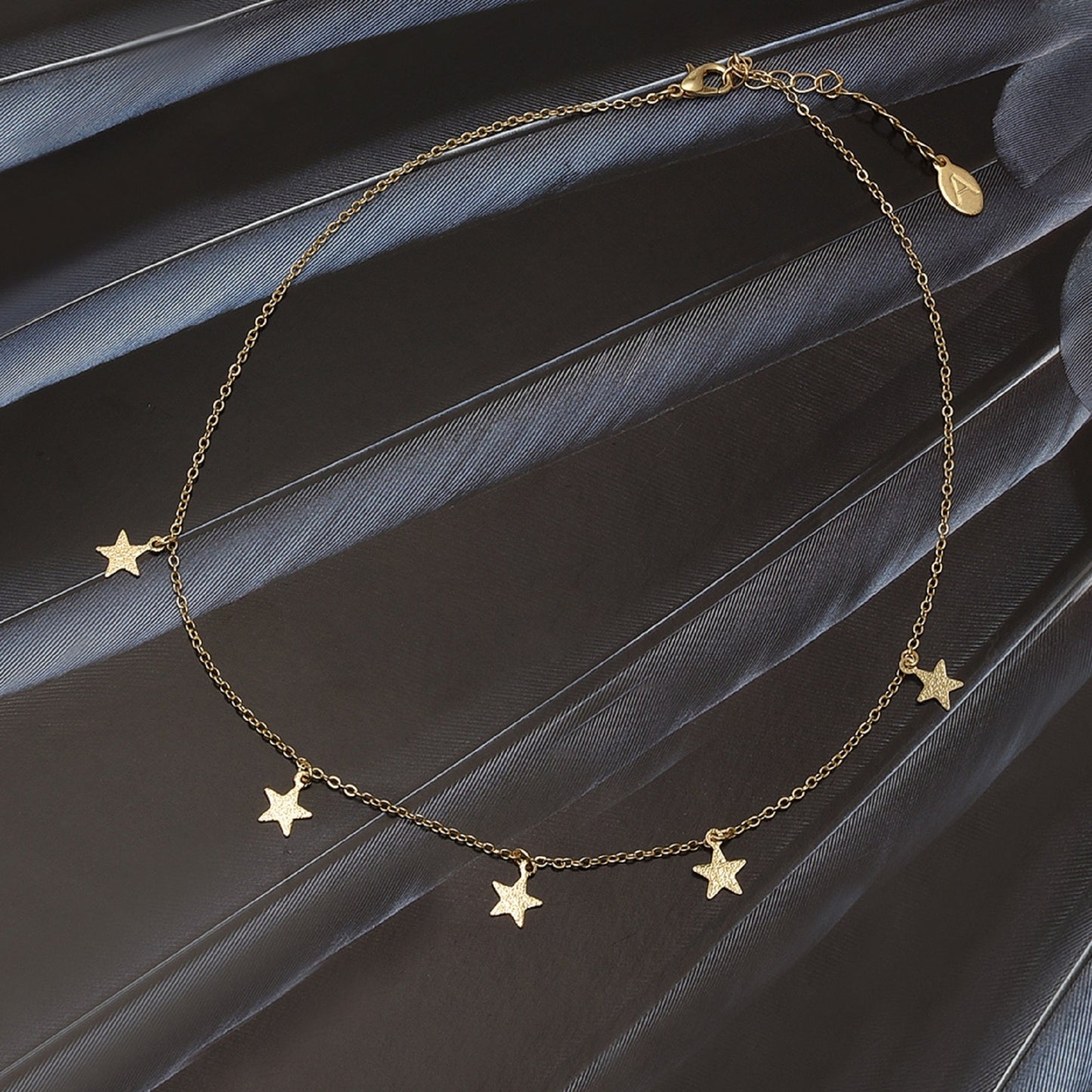 London Women's gold Star Station Necklace