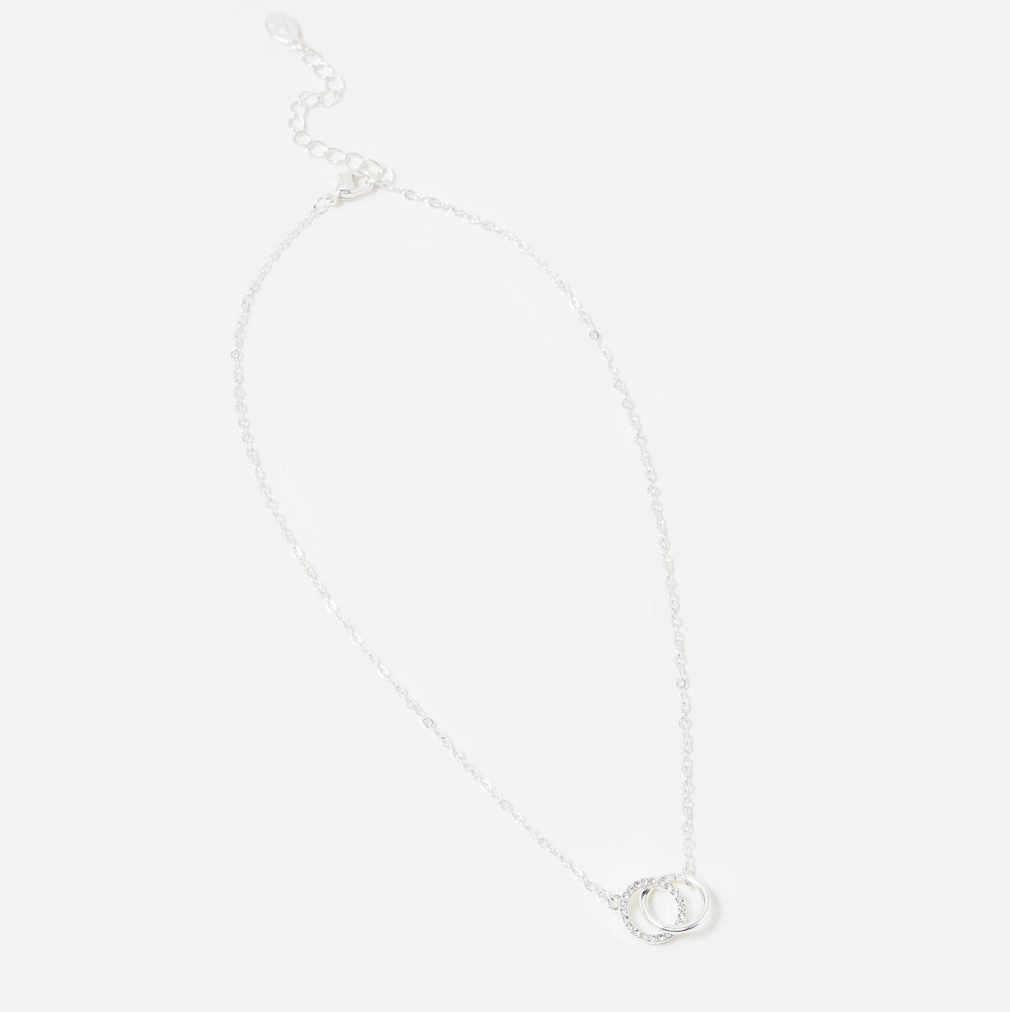 London Women's Silver Linked Circles Necklace