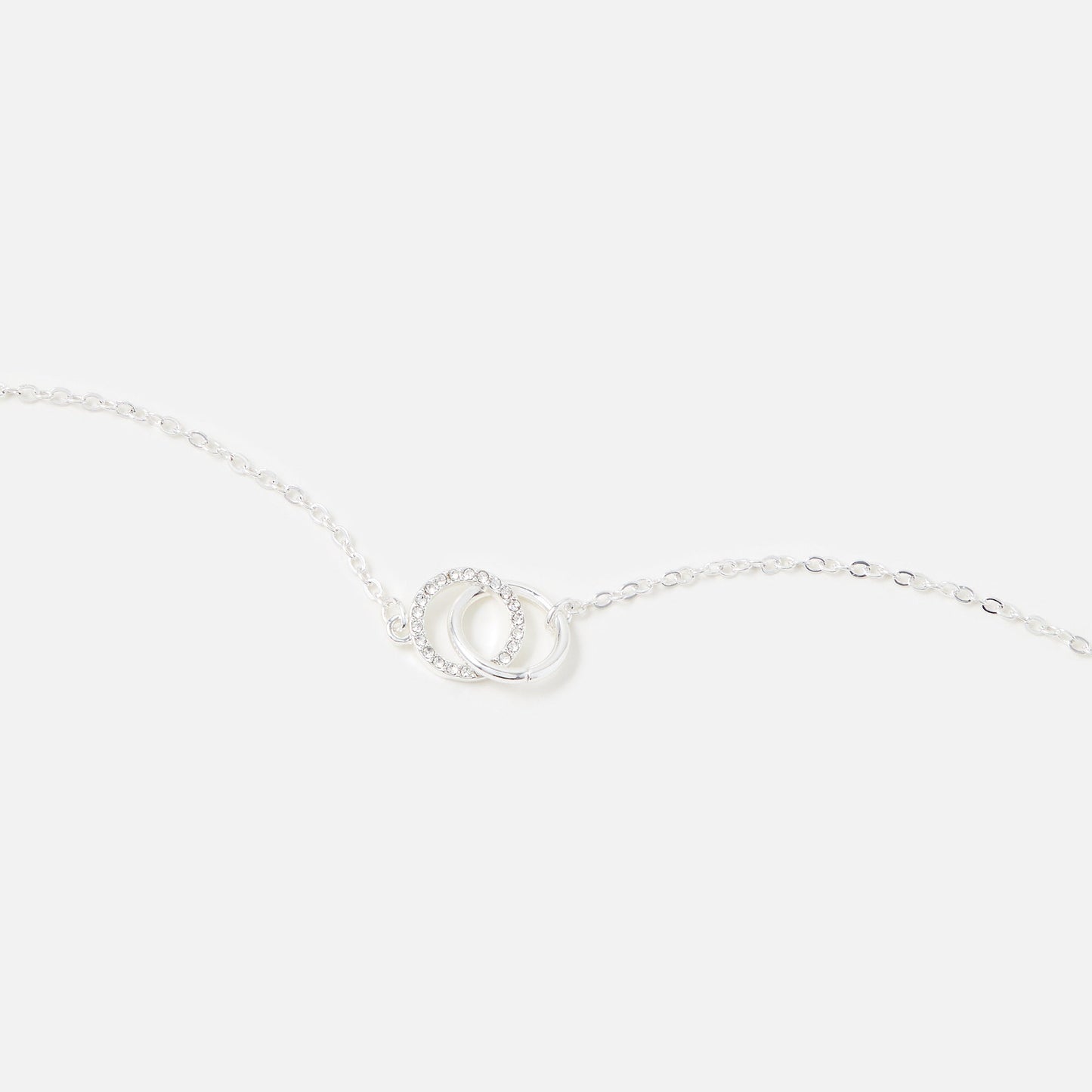 London Women's Silver Linked Circles Necklace