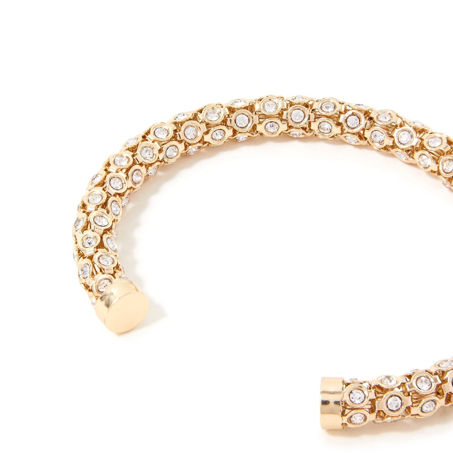 London Women's Pastel Pop Gold Crystal Cuff Bracelet