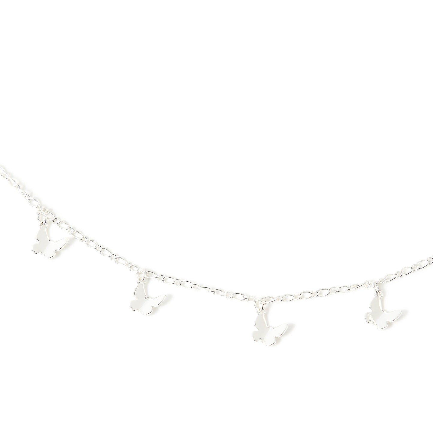 London Women's Silver Butterfly Charms Bracelet