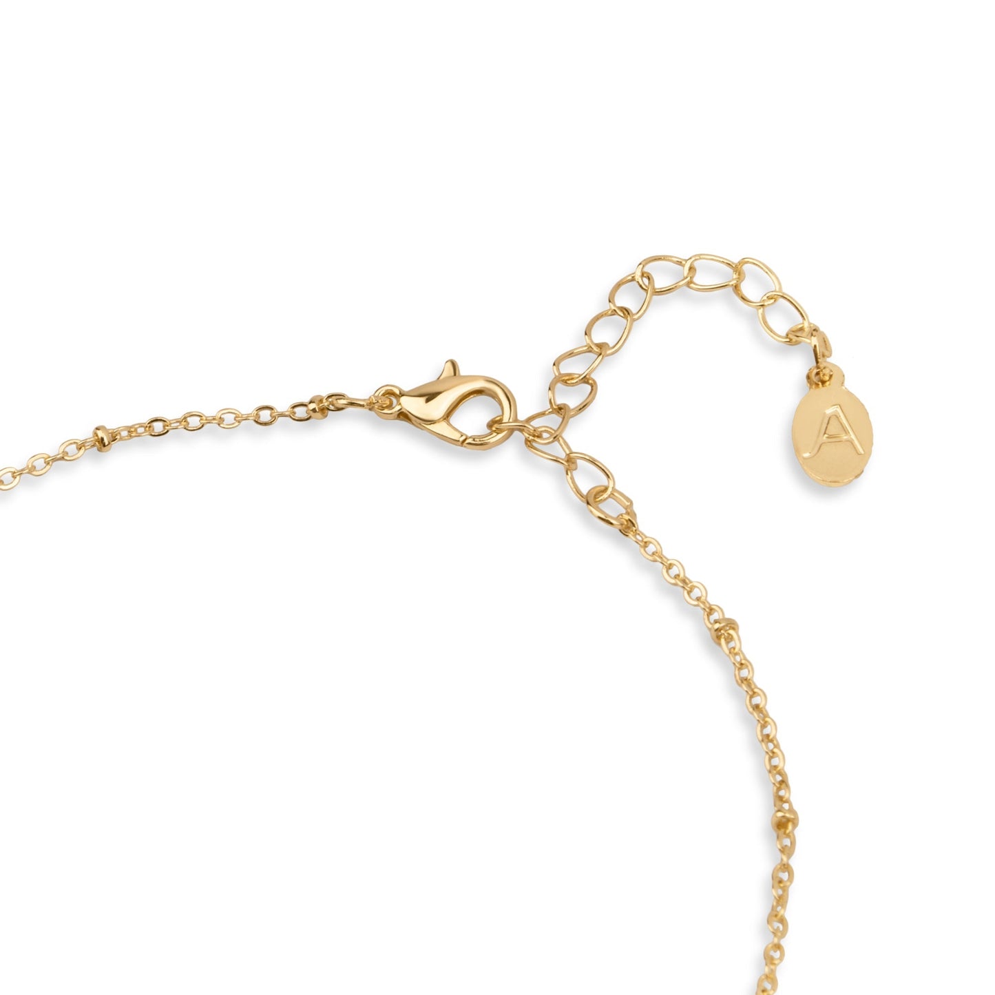 London Women's Gold Initial R Sparkle Pendant Necklace