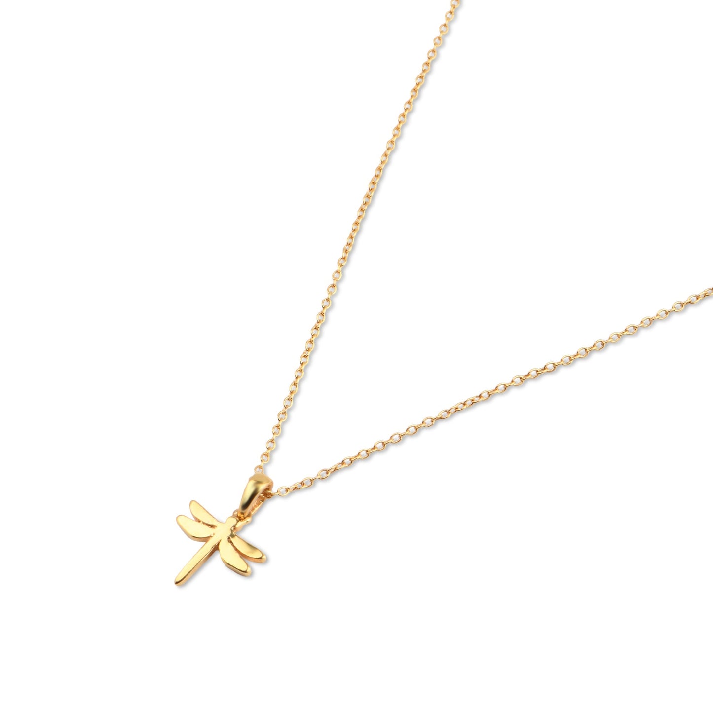 Real Gold Plated Z Dragonfly Necklace For Women