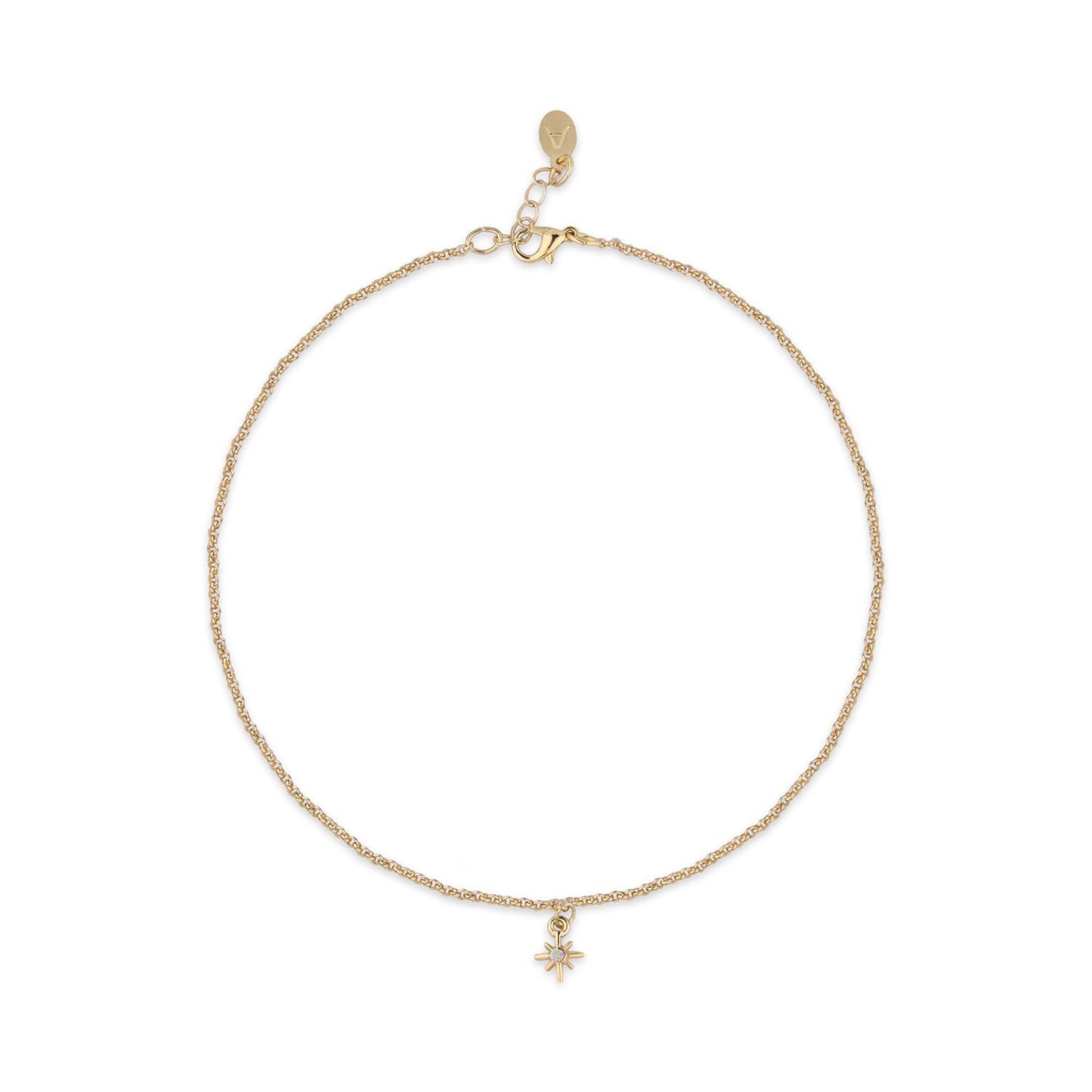 London Women's Multi Set of 3 Stone & Star Layered Anklet Pack