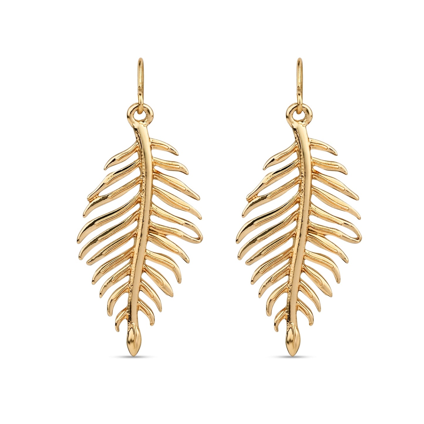 London Women's Gold Leaf Drop Earring