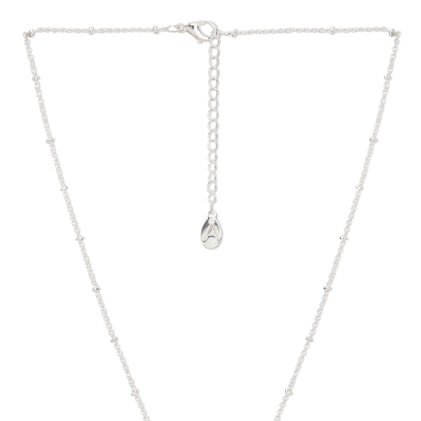 London Women's Silver Textured Heart Pendant Necklace