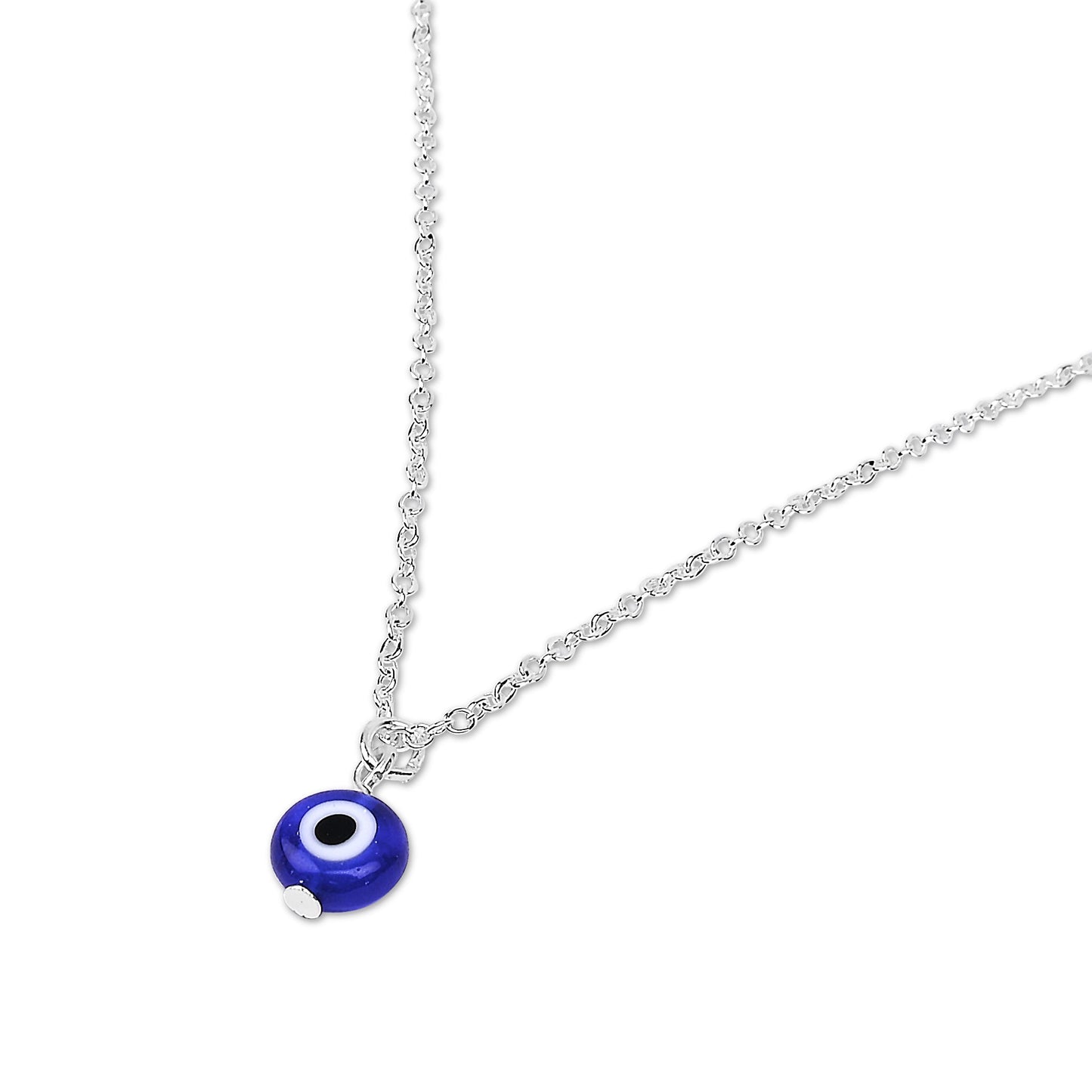 London Women's Blue Evil Eye Pendant Necklace