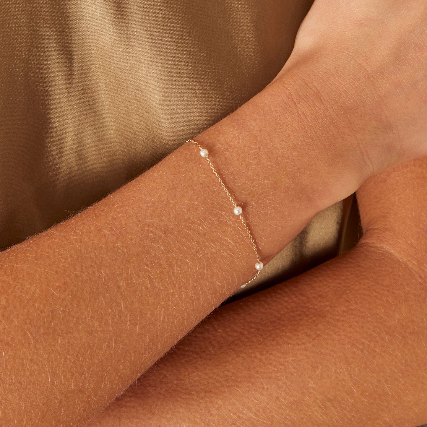 London Women's Green Pearl Bracelet