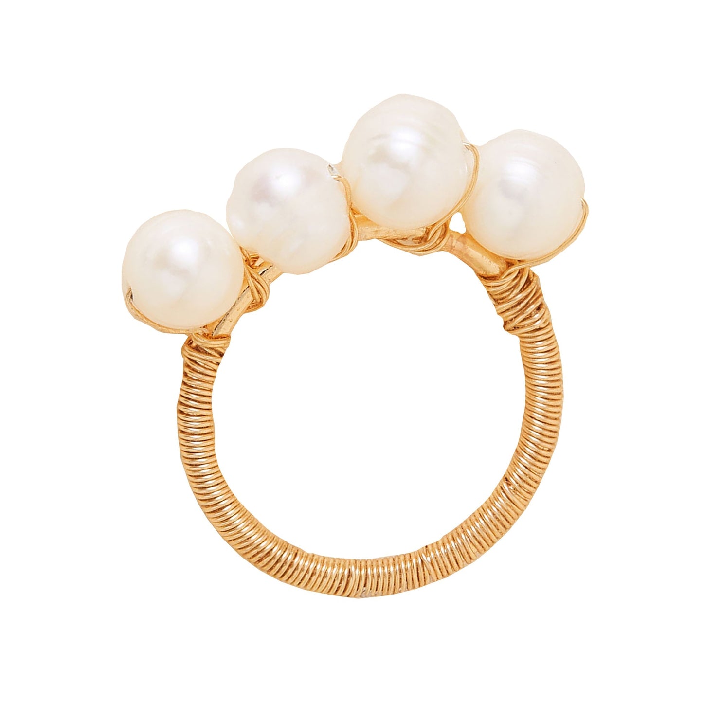 London Women's Multi Fresh Water Pearl Ring-Large