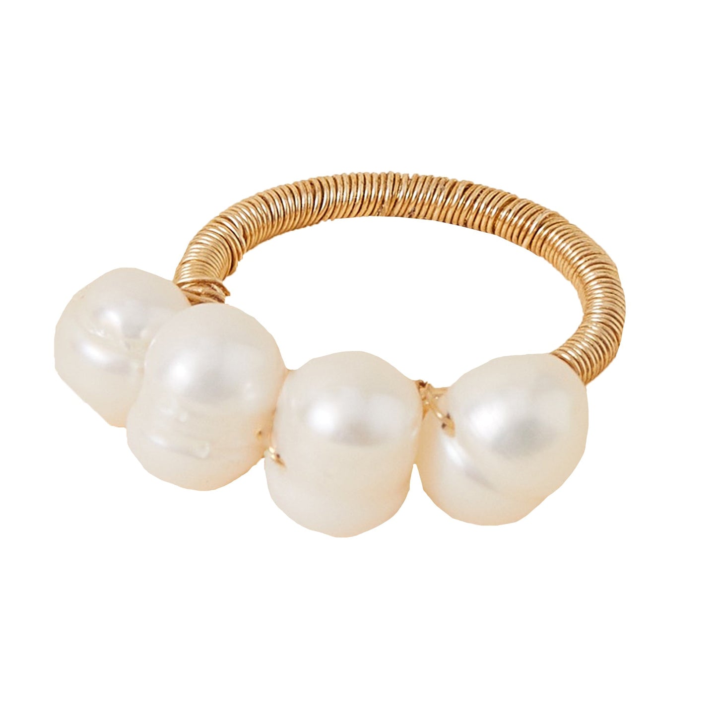 London Women's Multi Fresh Water Pearl Ring-Large