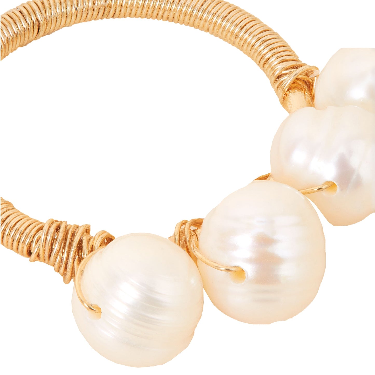 London Women's Multi Fresh Water Pearl Ring-Large