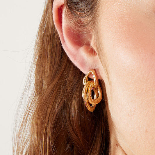 London Women's Interlocking Stud Drop Earrings