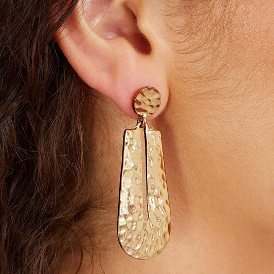 London Women's Long Door Knocker Earrings