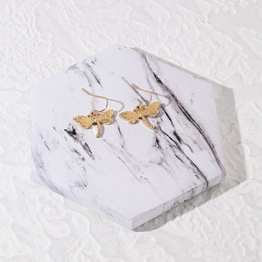 London Women's Dragonfly Short Drop Earrings