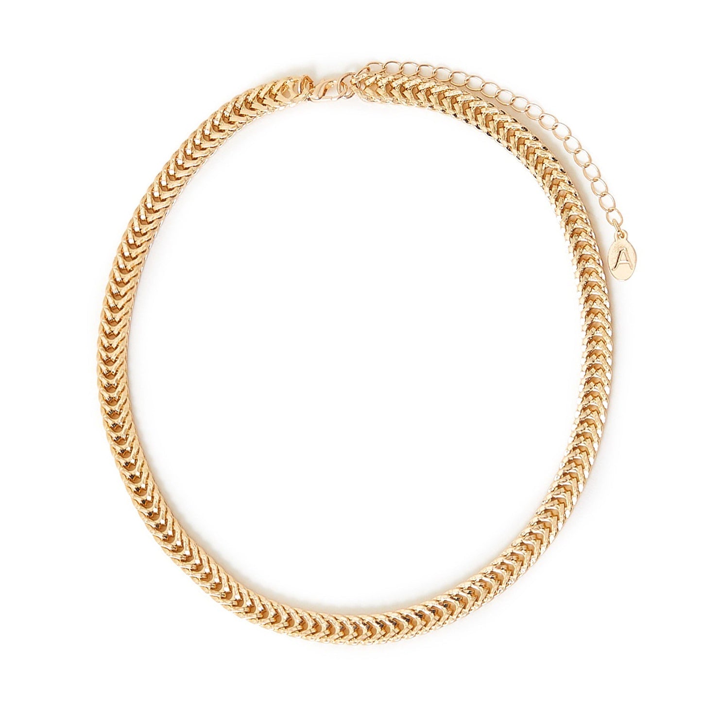 London Women's Gold Weaved Chain Necklace