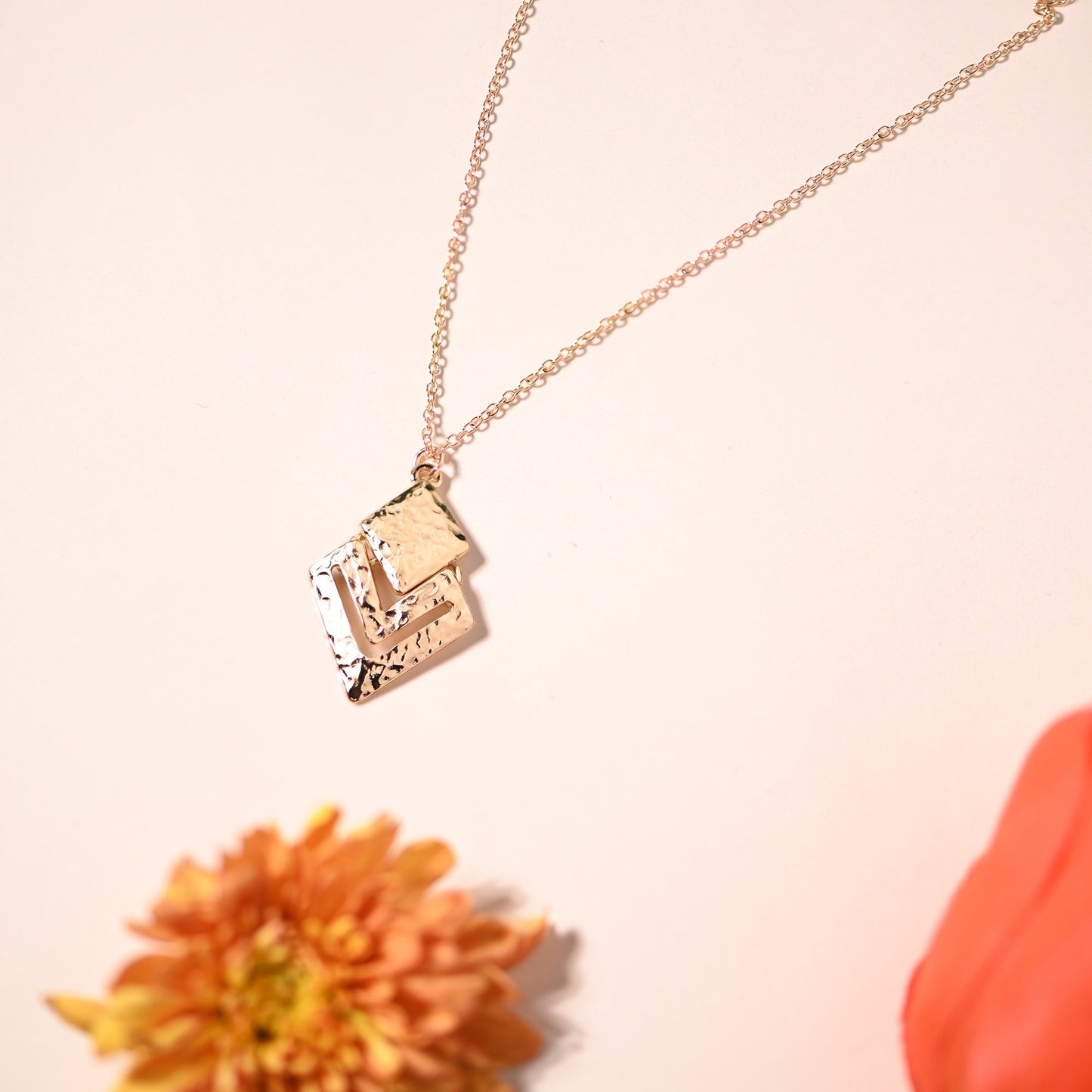 London Women's Gold Diamond Cut Out Pendant Necklace