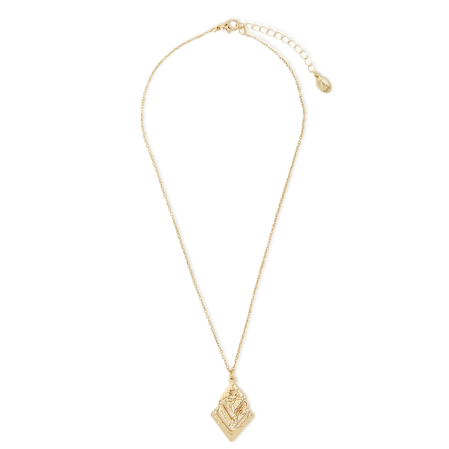 London Women's Gold Diamond Cut Out Pendant Necklace