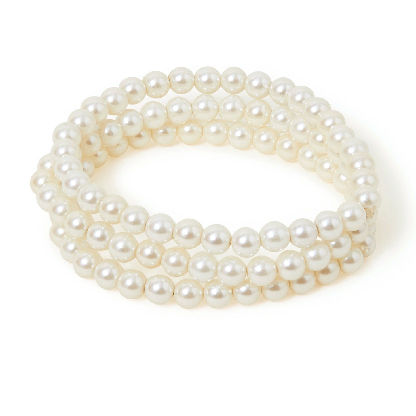 London Women's Pearl Stretch Bracelet Pack of 3