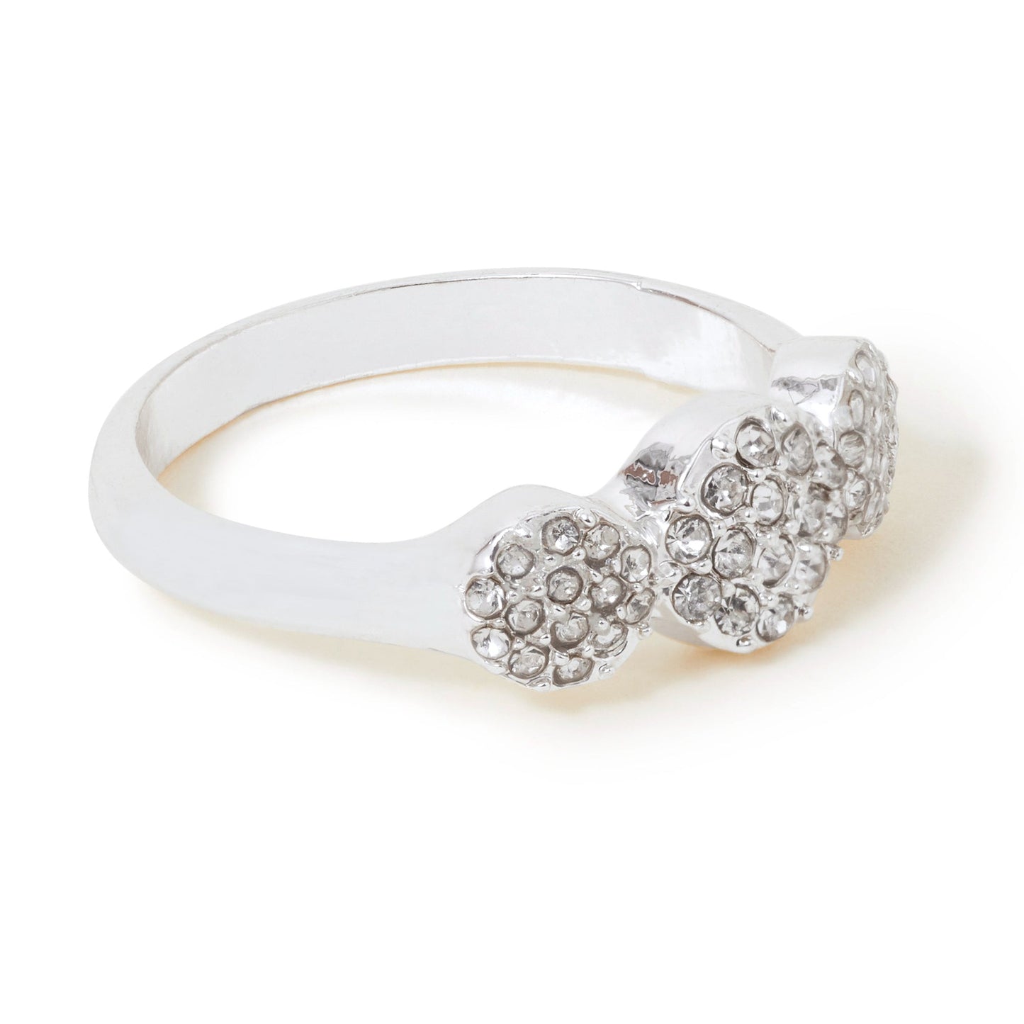 London Women's Silver Gem Disc Ring-Large