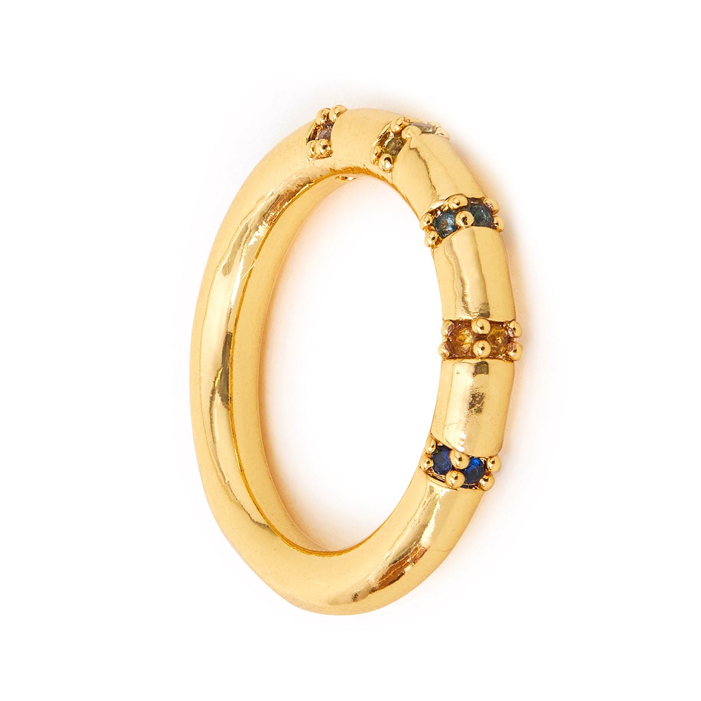 Real Gold-Plated Bamboo Ring Gold-Large