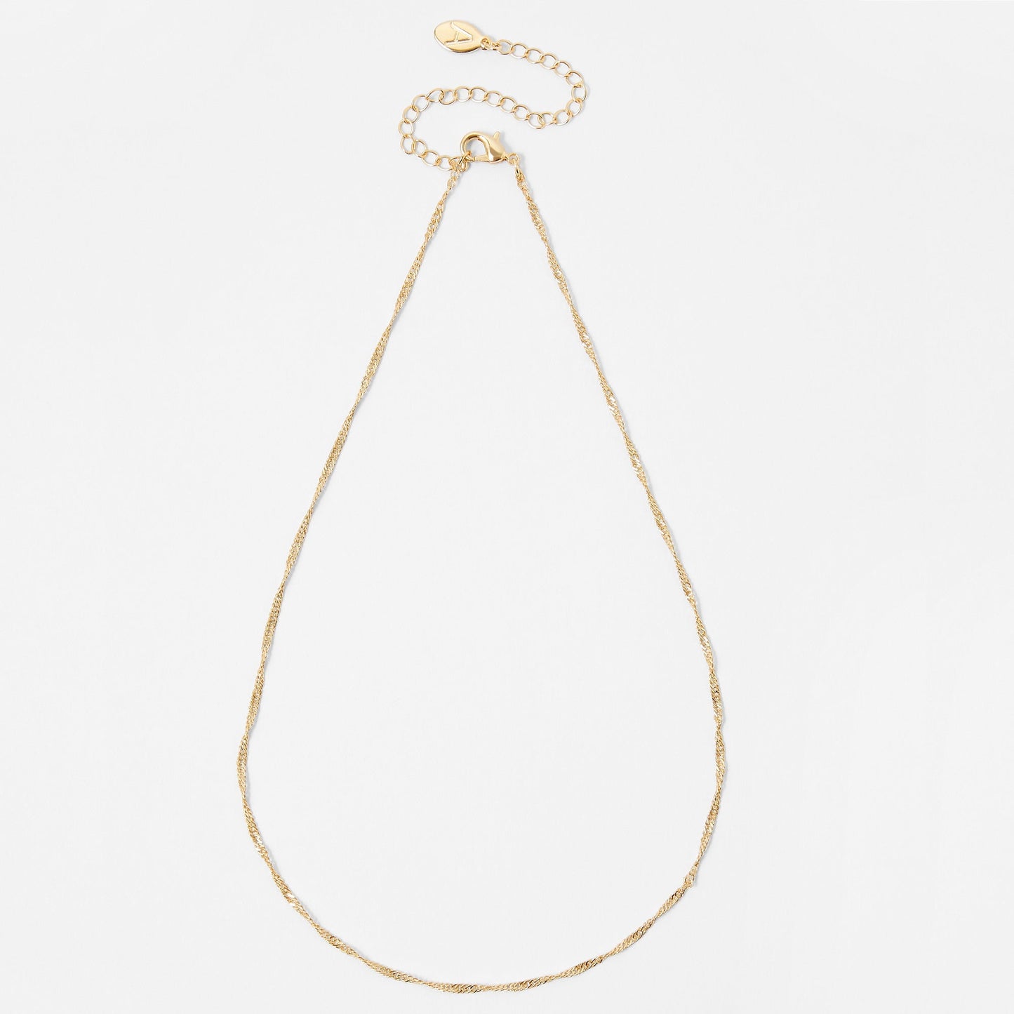London Gold Twist Chain Necklace