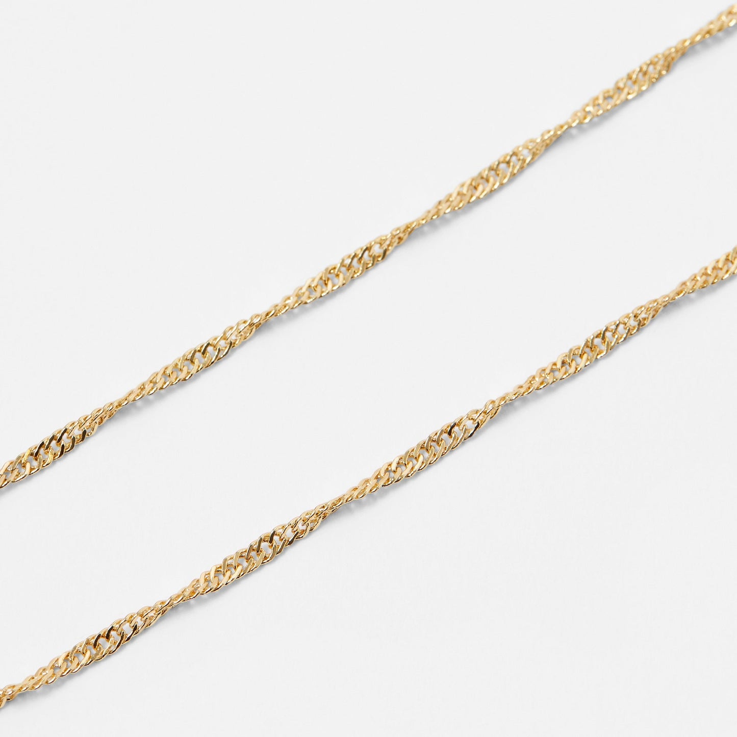 London Gold Twist Chain Necklace