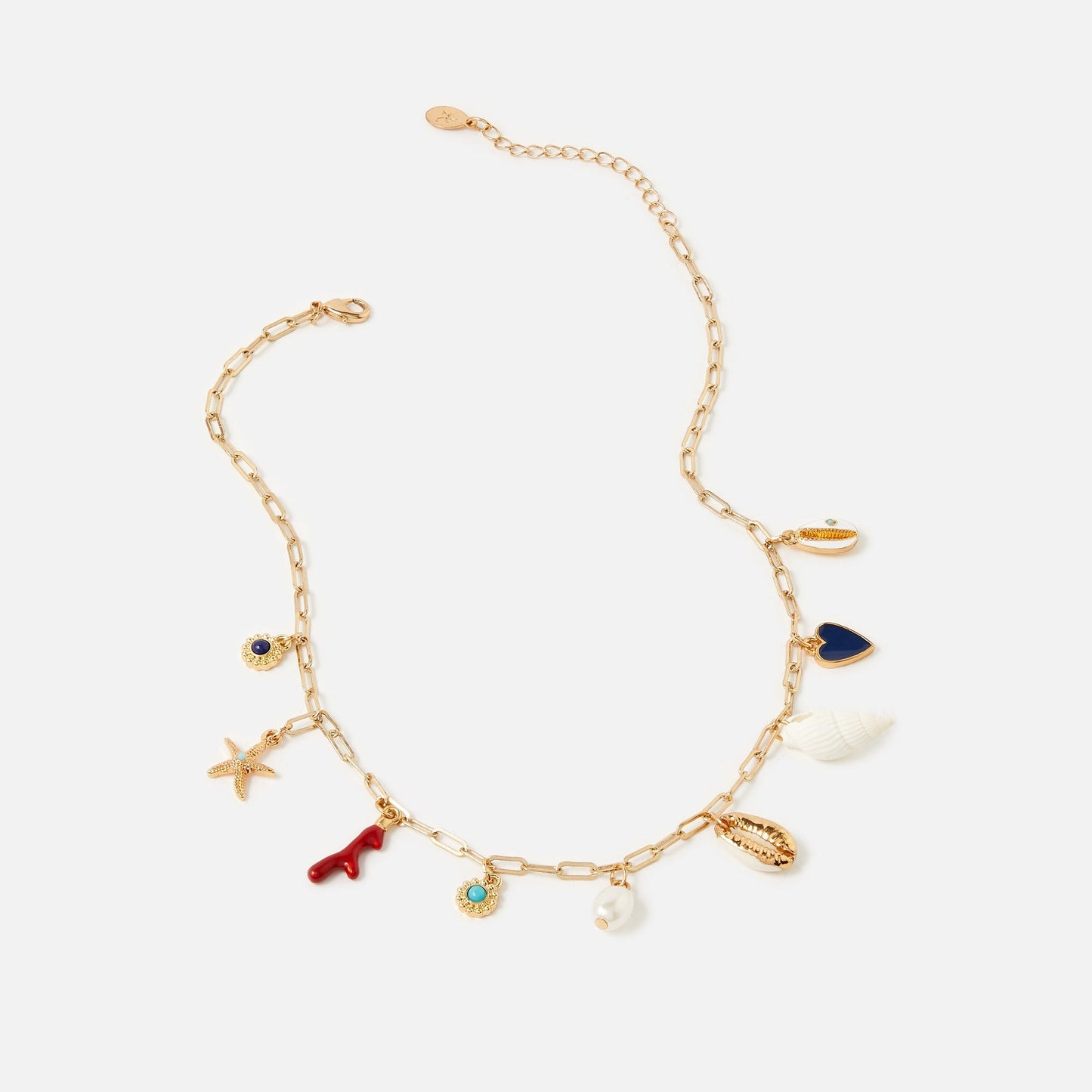 London Women's St Ives Charmy Shell And Coral Collar Necklace