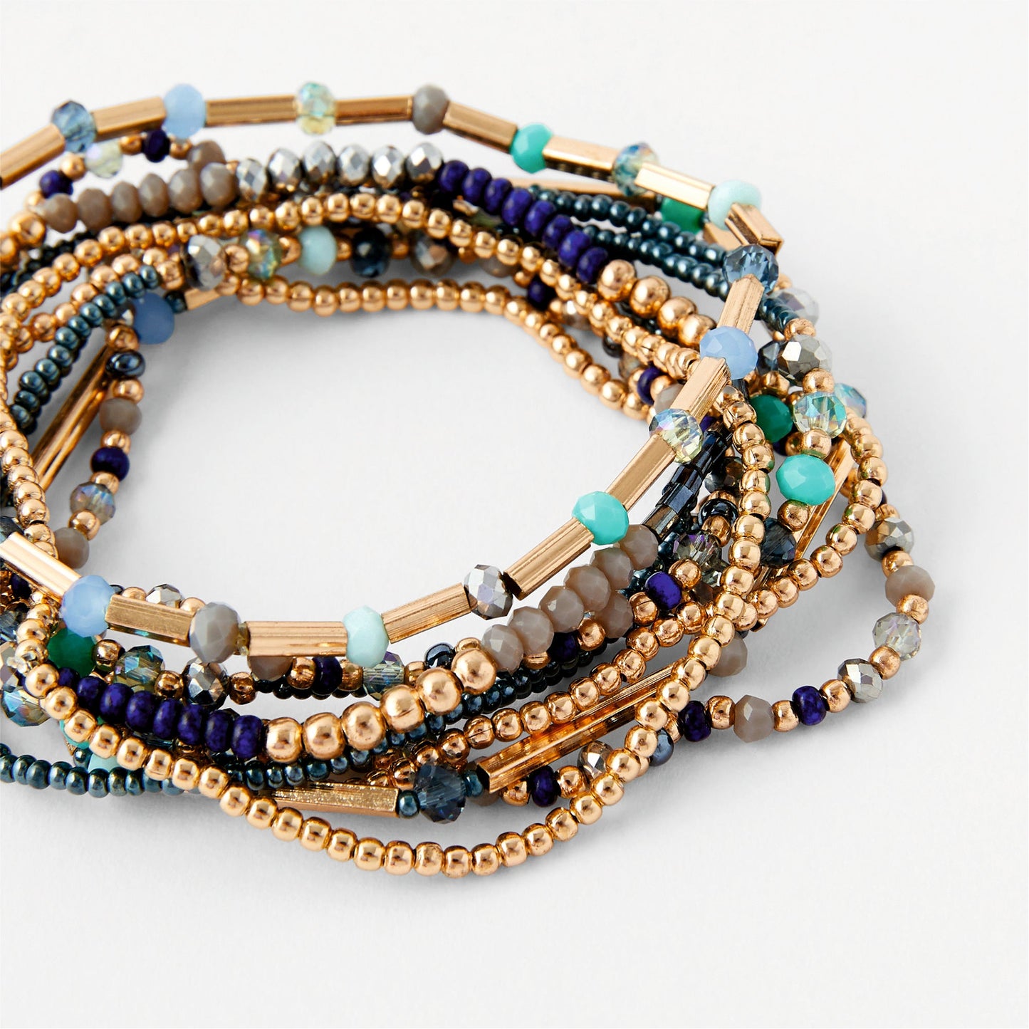 London Women's Kerala Beaded Stretch Bracelet