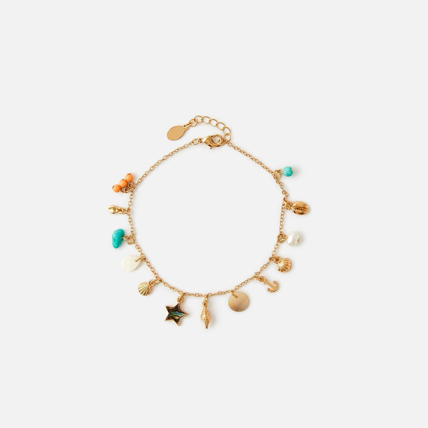 London Women's By The Sea Charmy Gold Anklet