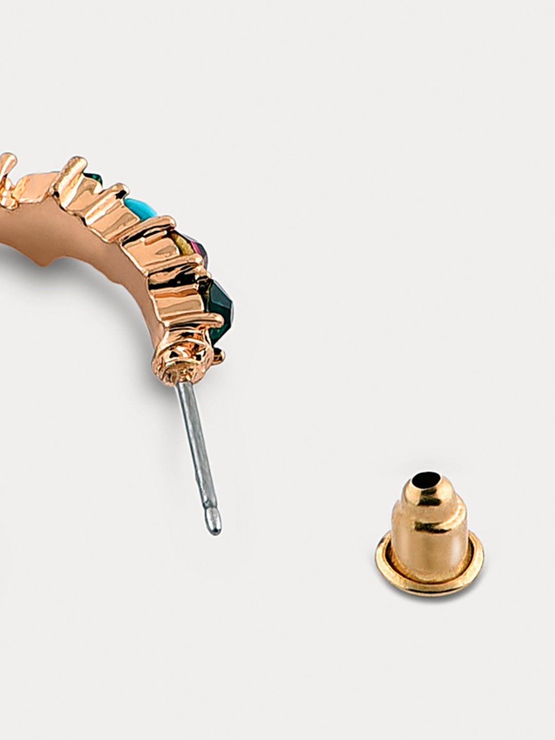 London Women's Feel Good Round Gems Hoop Earrings