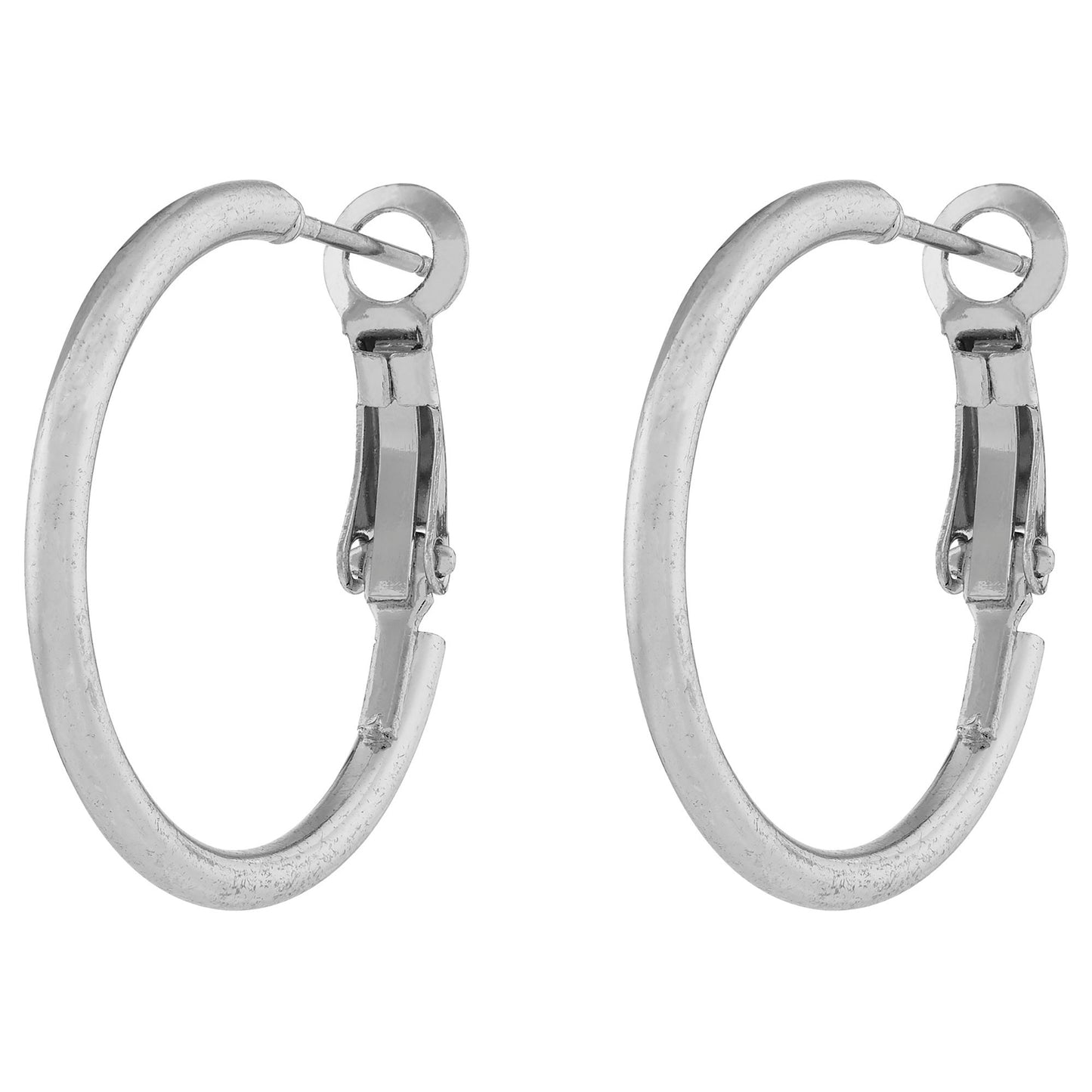 London Women's Silver Small Simple Hoop Earring