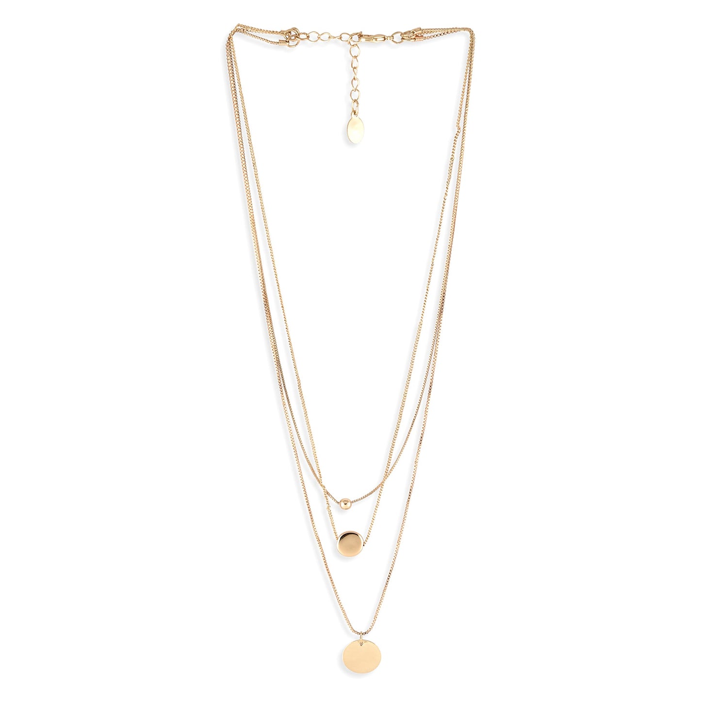 London Women'S Simple Discs Layered Necklace