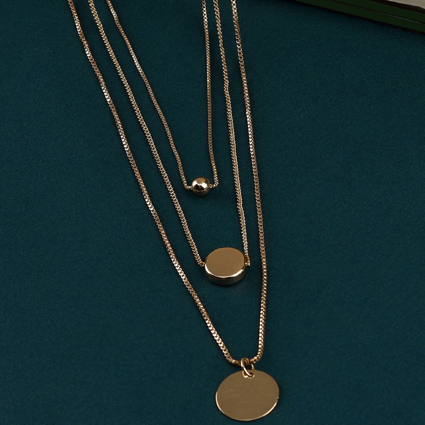 London Women'S Simple Discs Layered Necklace