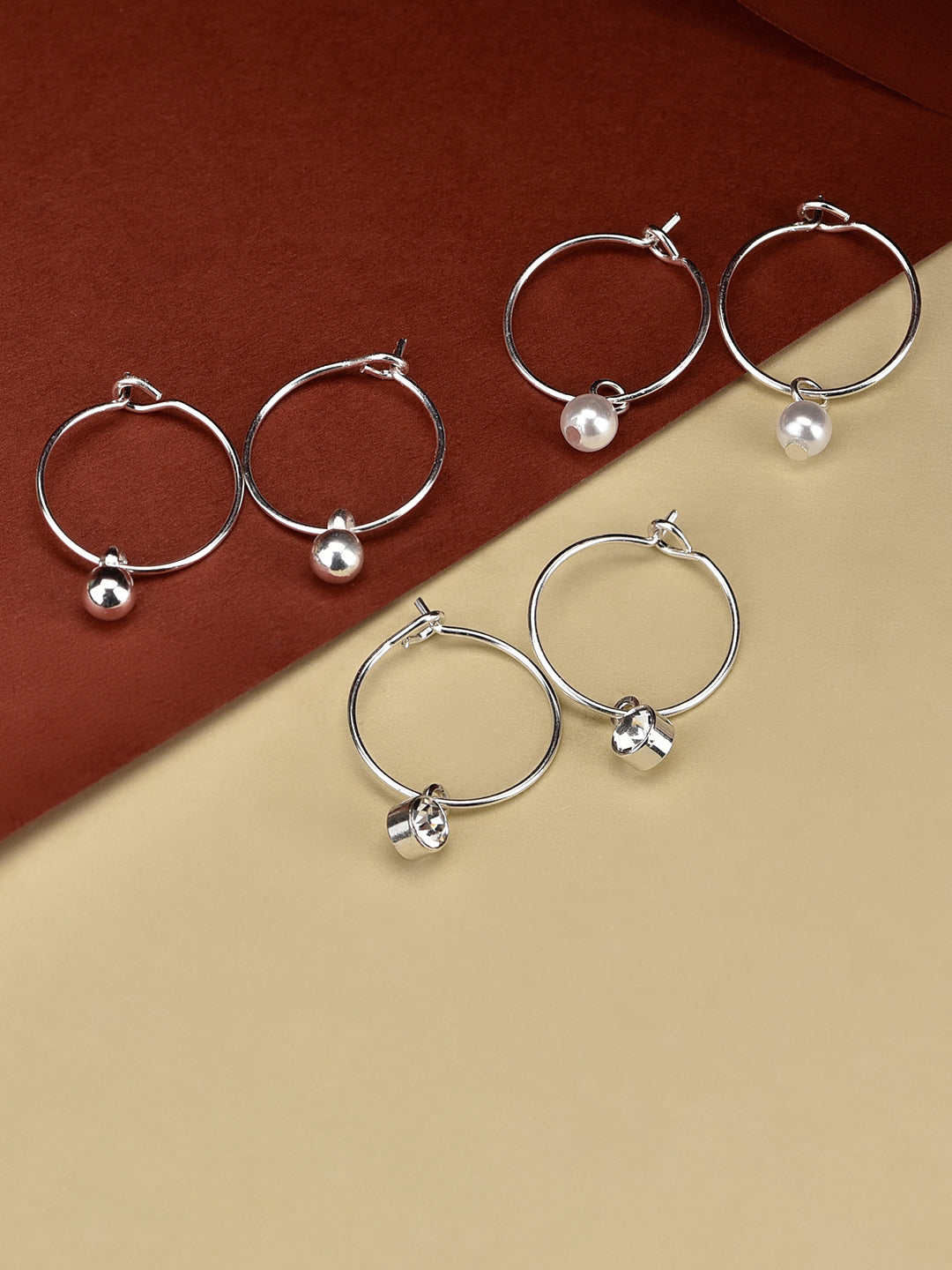 London Women's Set Of 3 Simple Hoop Earrings