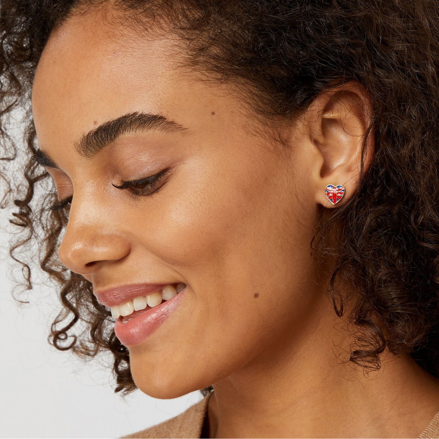 London Women's Red Set Of 5 London Stud Earring