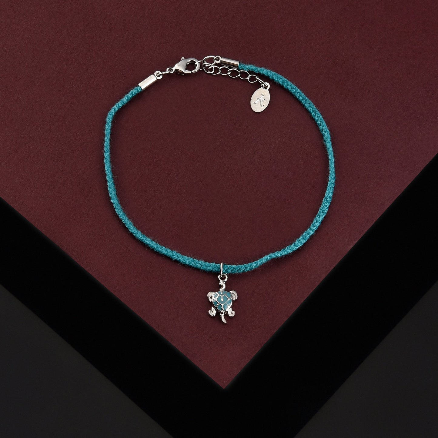 London Women'S Blue Tammy Turtle Charm Anklet