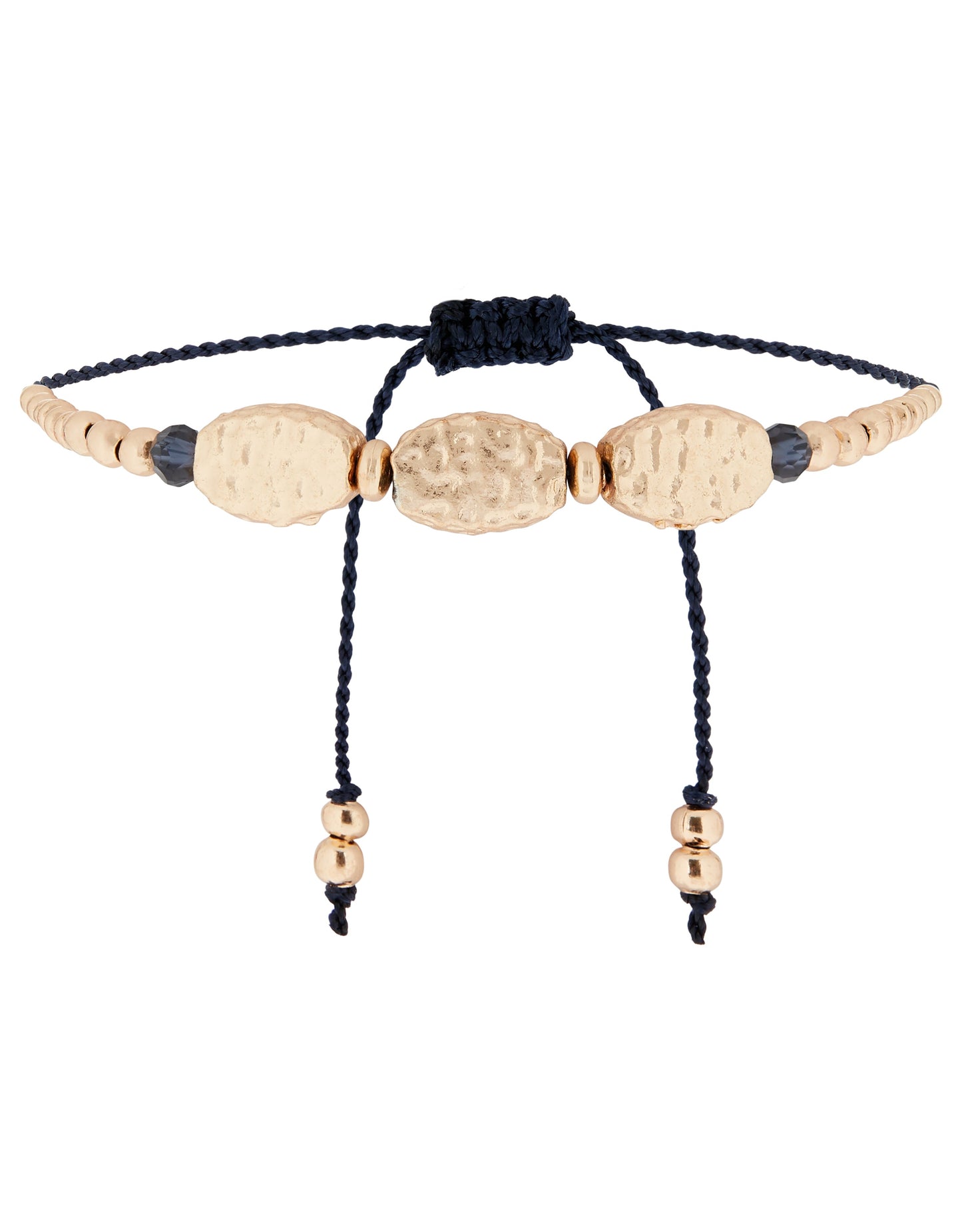 London Women's Navy Hammered Friendship Bracelet