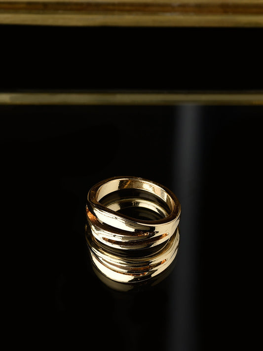 London Women's Chunky Wave Ring Large