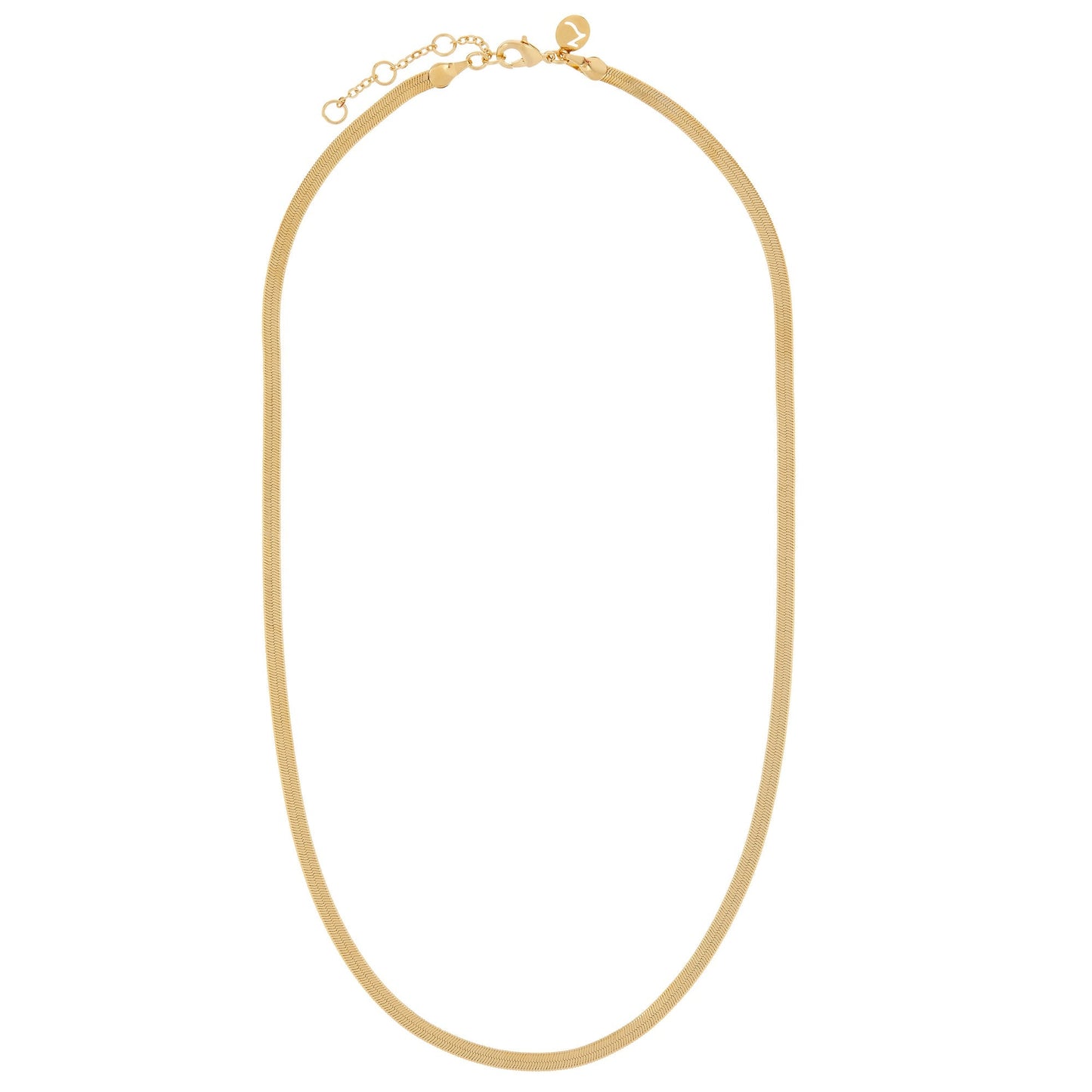 Real Gold Plated Omega Chain Pendant Necklace For Women
