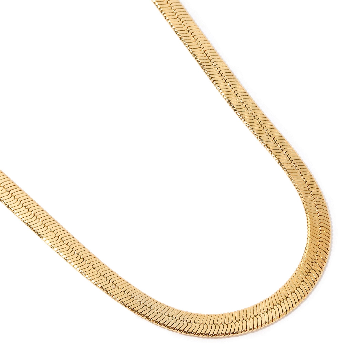 Real Gold Plated Omega Chain Pendant Necklace For Women