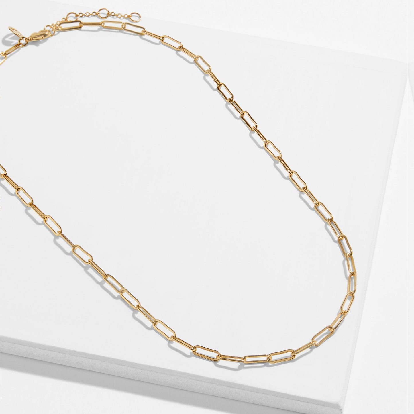 London Women's Z Plain Paper Clip Chain Necklace