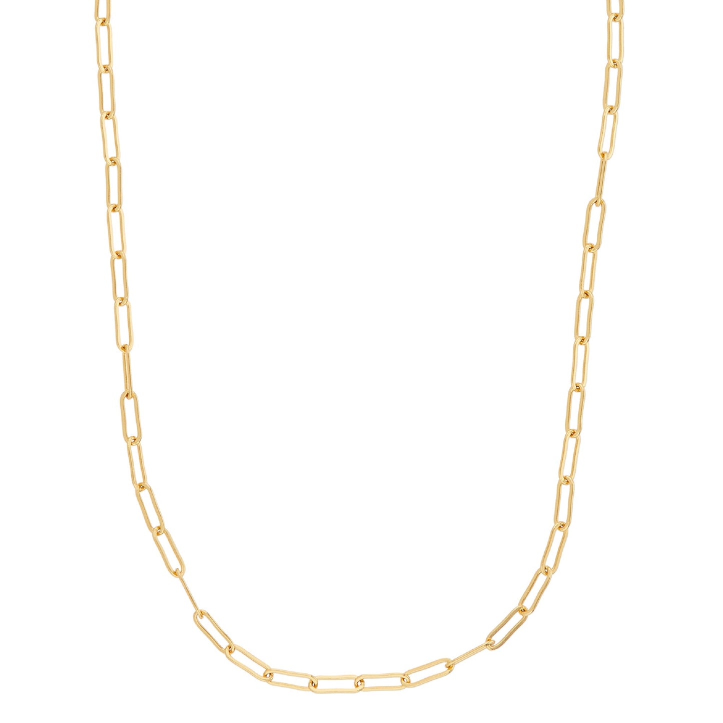 London Women's Z Plain Paper Clip Chain Necklace